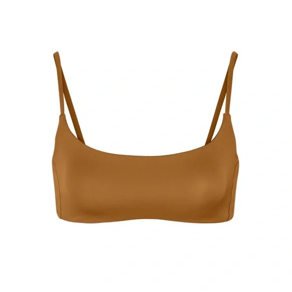 Women’s | Left On Friday Pool Days Bikini Top, Tan Lines Brown | Large - Picture 9 of 9